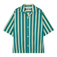 полосатая рубашка с короткими рукавами