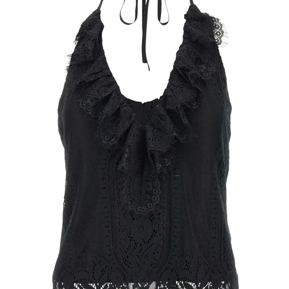 Кружевной топ с оборками