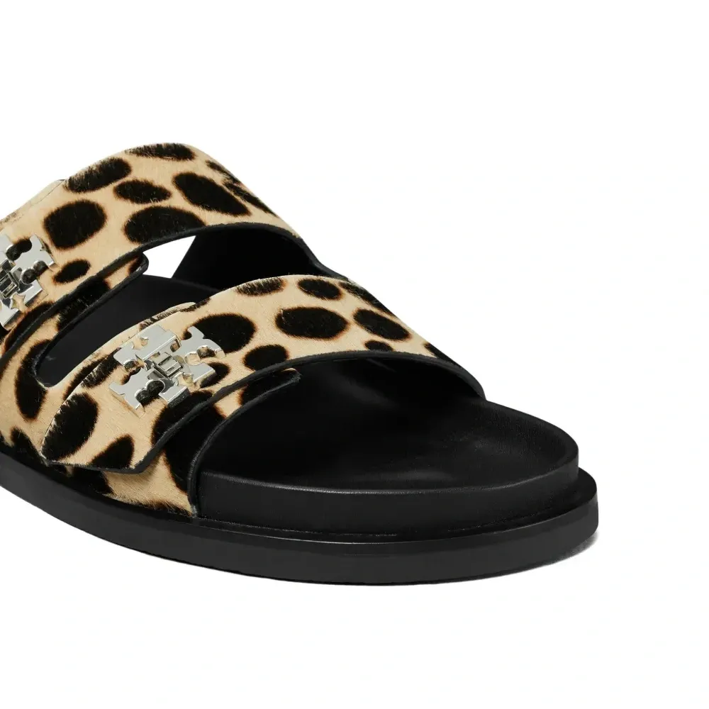 сандалии Turnlock Sport с леопардовым принтом