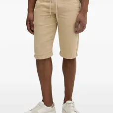 Льняные шорты с кулиской