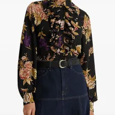 рубашка с цветочным принтом