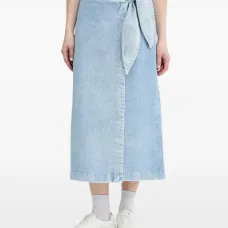 Джинсовая юбка миди