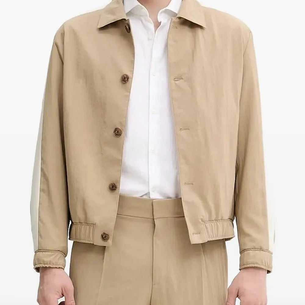 Жакет на пуговицах со вставками