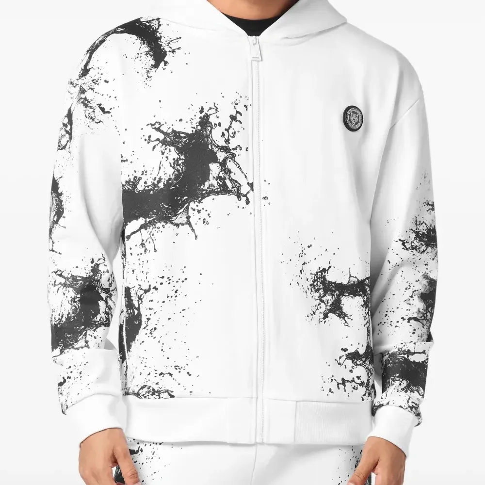 Худи на молнии с принтом Splash Худи на молнии с принтом Splash