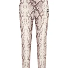 брюки с кулиской и змеиным принтом