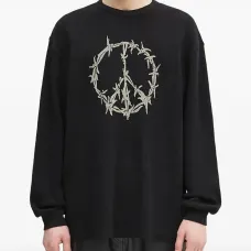 Фактурная футболка с длинными рукавами