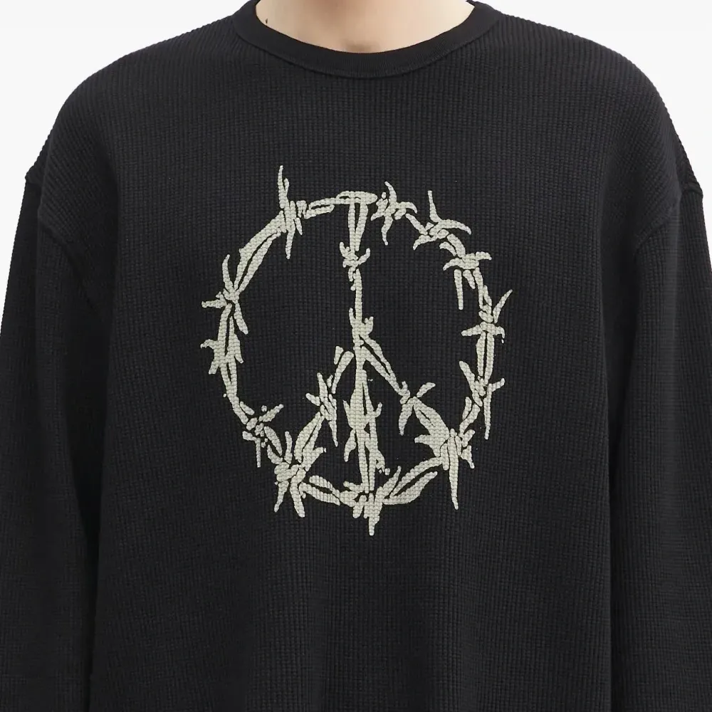 Фактурная футболка с длинными рукавами