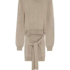 Шерстяной джемпер с эффектом тромплей