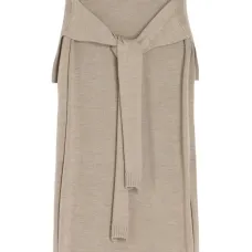 Трикотажная юбка миди с эффектом тромплей