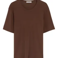 футболка в рубчик с круглым вырезом