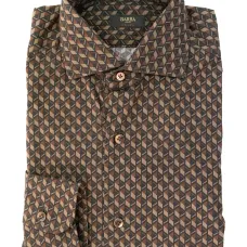 рубашка с геометричным принтом