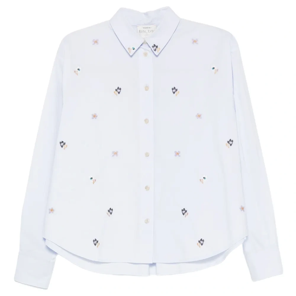 Рубашка с цветочной вышивкой