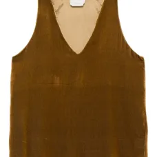 Бархатный топ с V-образным вырезом