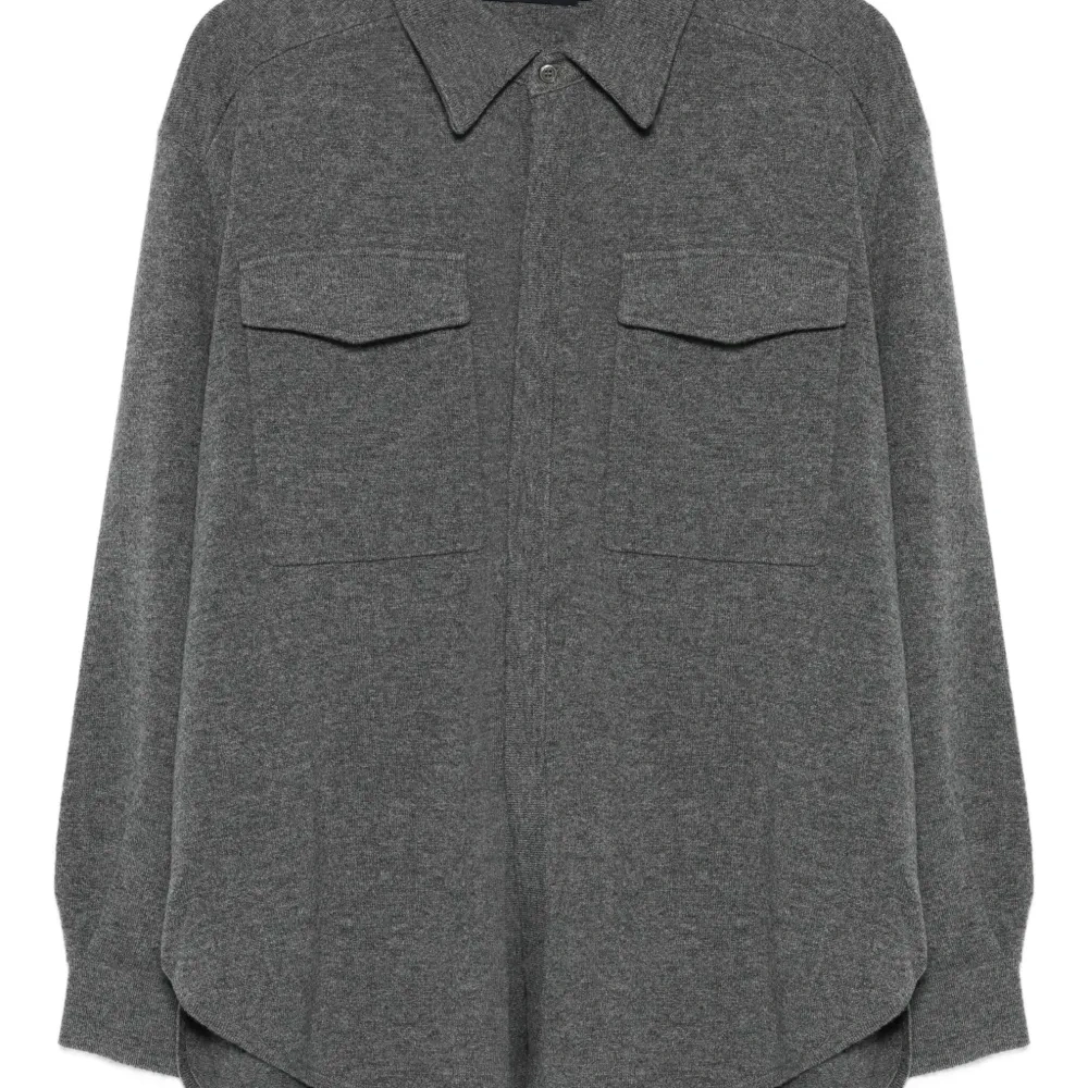 Кашемировая куртка-рубашка с карманами