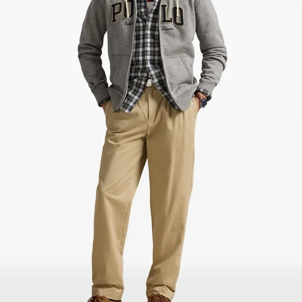 худи на молнии с нашивкой-логотипом