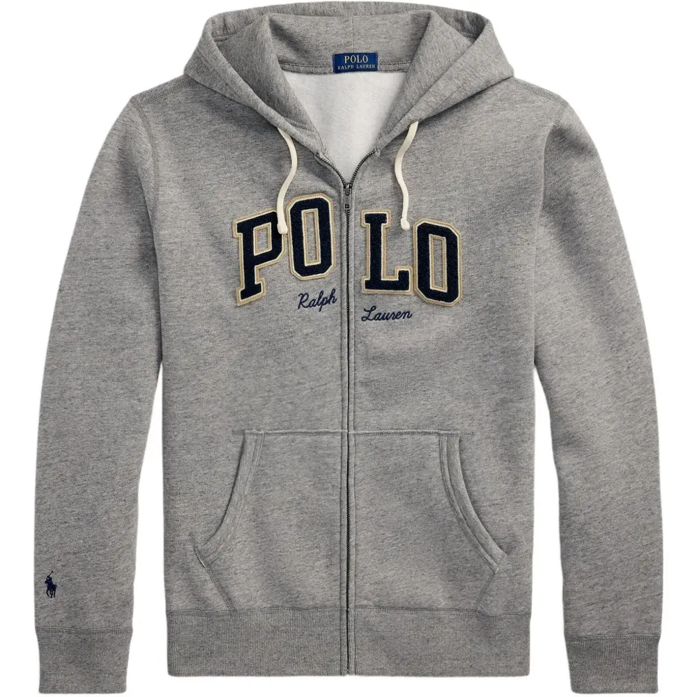 худи на молнии с нашивкой-логотипом