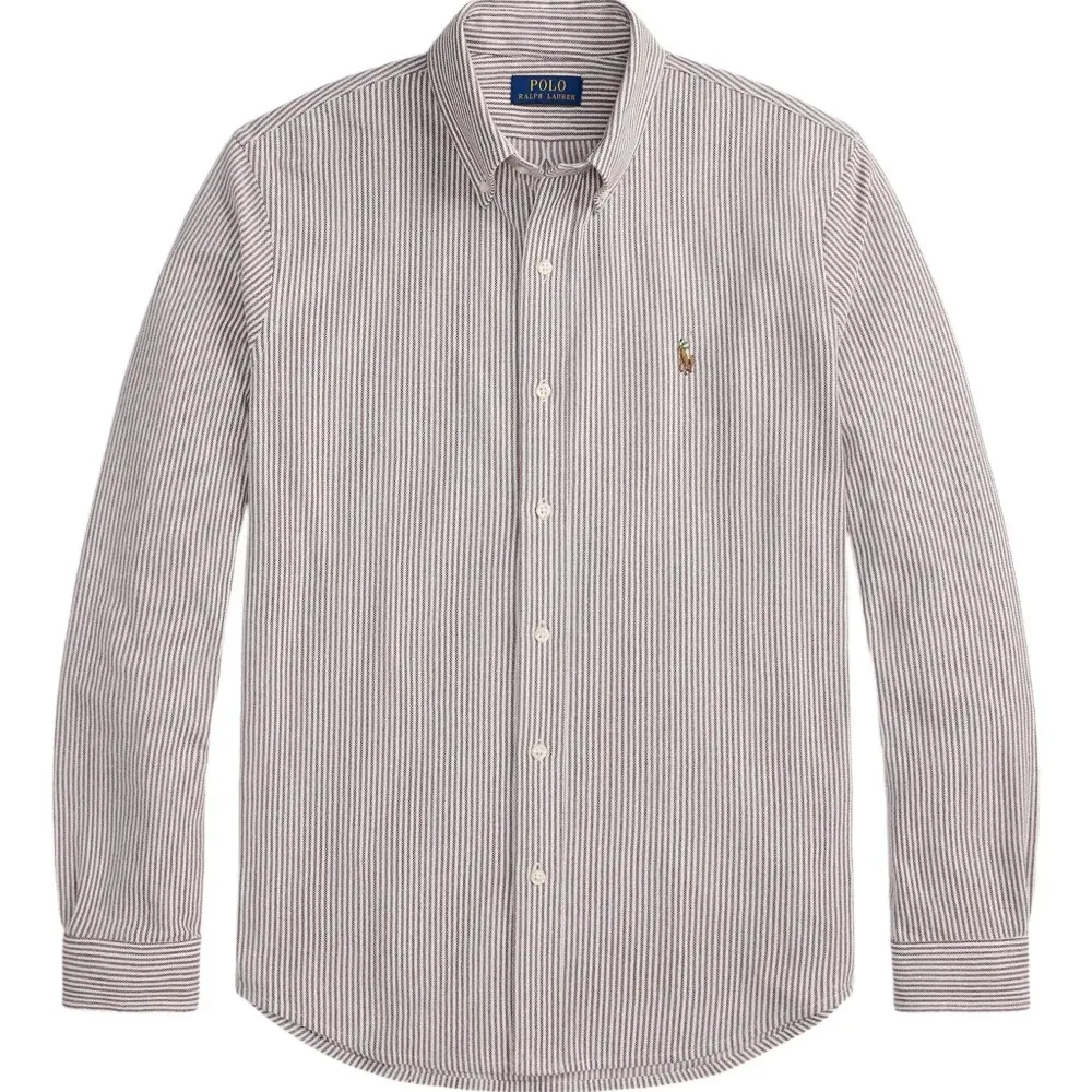 полосатая рубашка на пуговицах