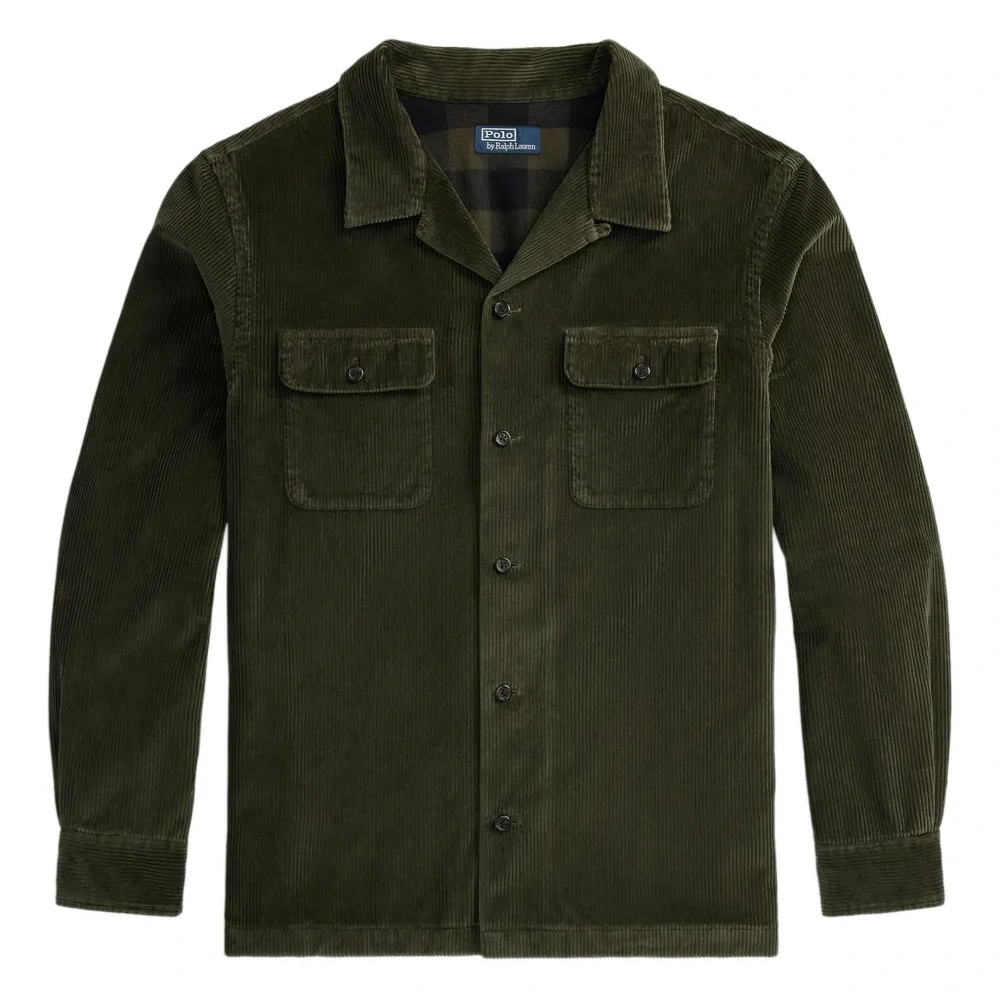 Вельветовая рубашка с длинными рукавами