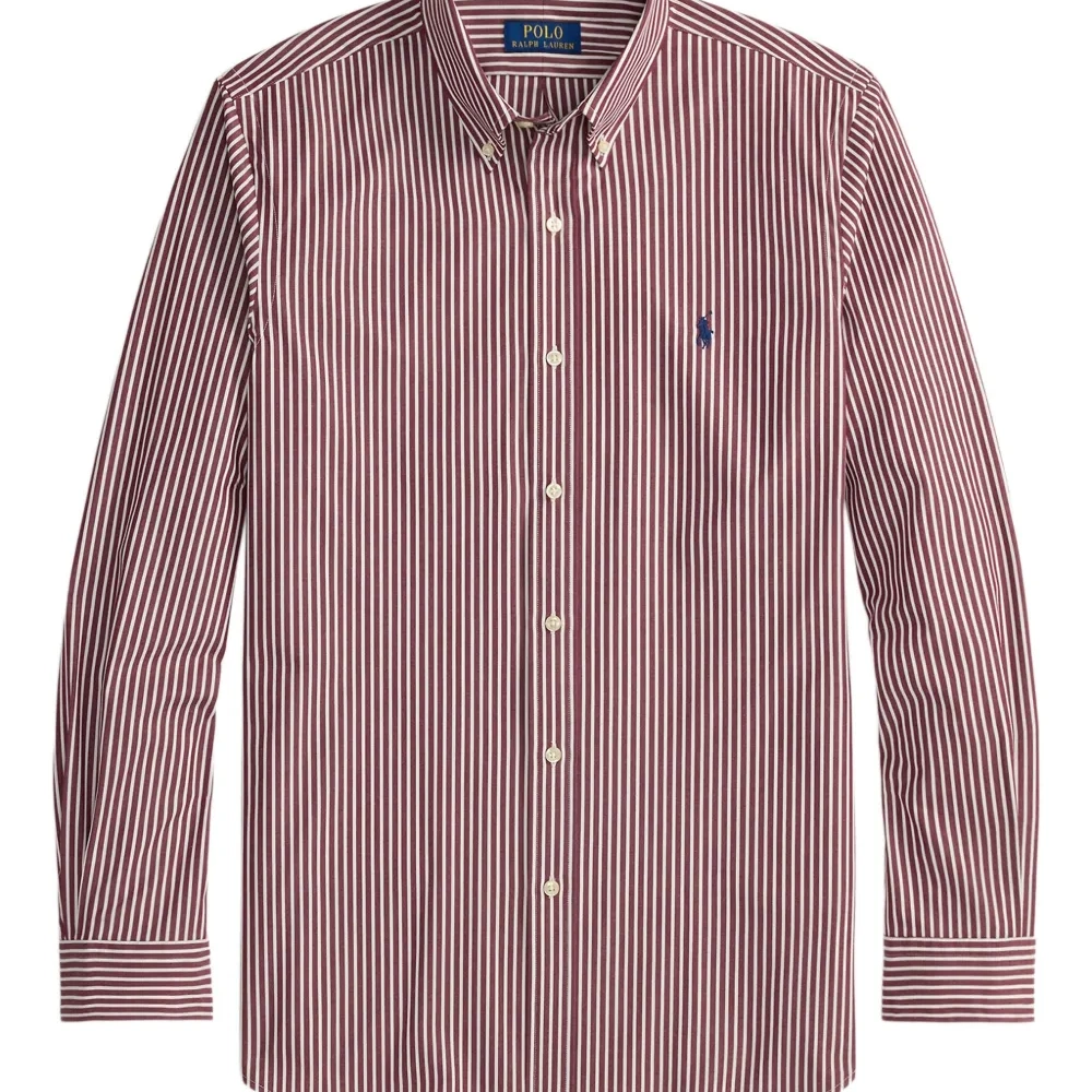 полосатая рубашка на пуговицах