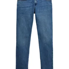 джинсы с вышитым логотипом