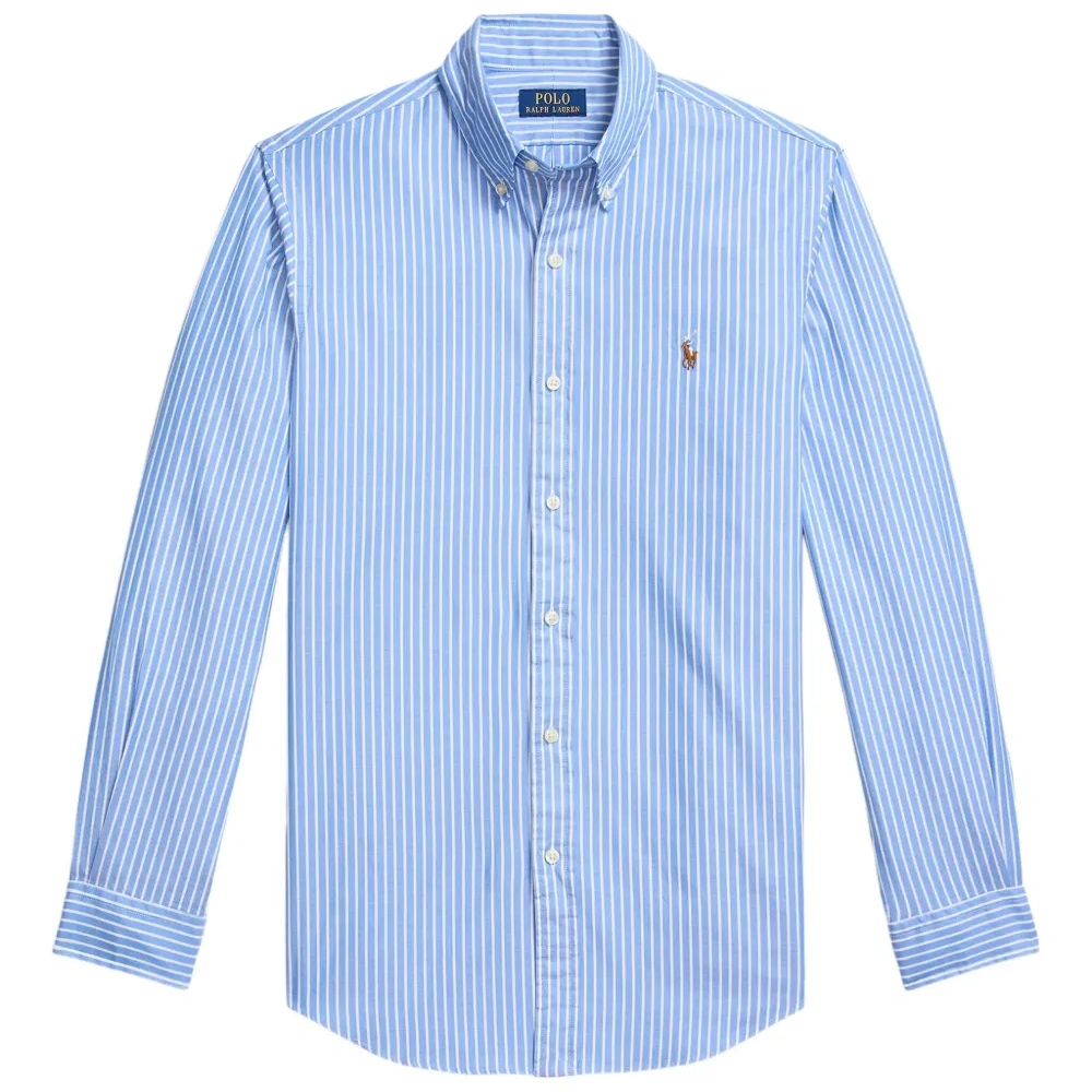 полосатая рубашка с длинными рукавами