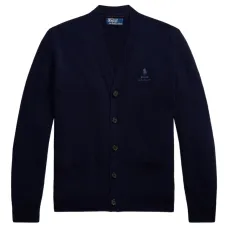 Шерстяной кардиган с вышитым логотипом