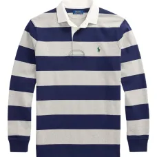 полосатая рубашка поло The Iconic Rugby с длинными рукавами полосатая рубашка поло The Iconic Rugby с длинными рукавами