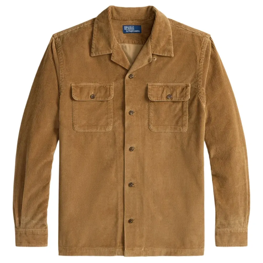 Вельветовая рубашка с длинными рукавами