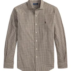 Поплиновая рубашка в клетку Поплиновая рубашка в клетку