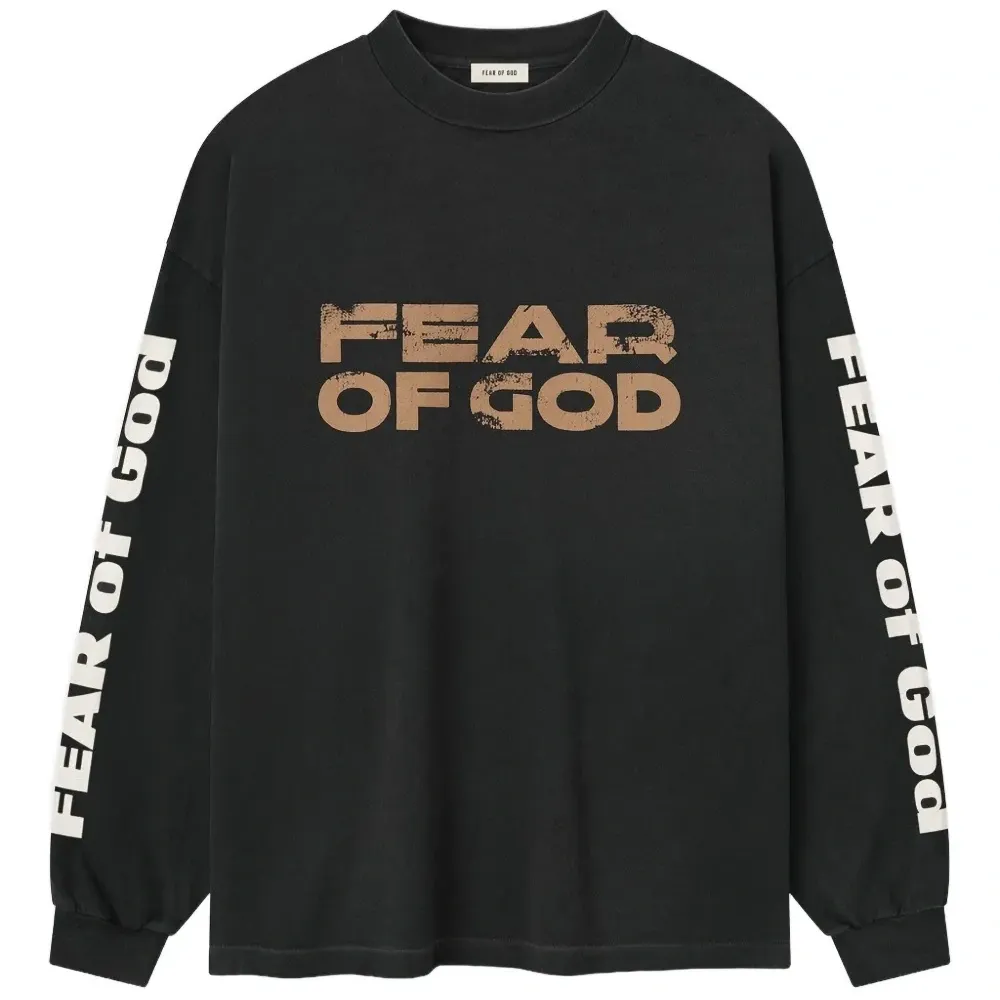 Футболка с длинными рукавами и принтом