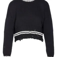 джемпер с эффектом потертости