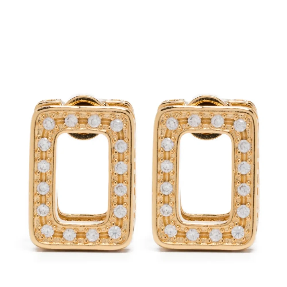 квадратная серьга с бриллиантами