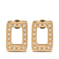 квадратная серьга с бриллиантами квадратная серьга с бриллиантами