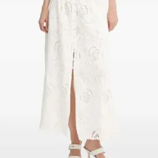 Юбка миди с английской вышивкой