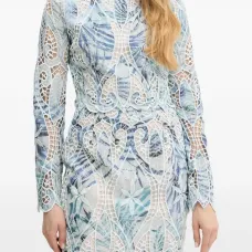 юбка с принтом и вышивкой