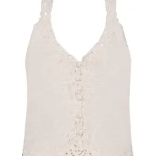 топ на пуговицах с вышивкой