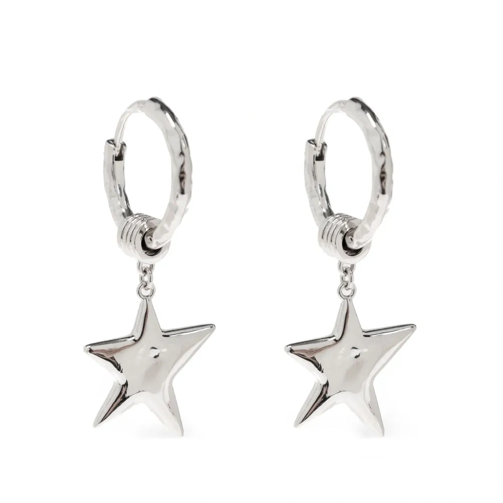 серьги-кольца с подвесками