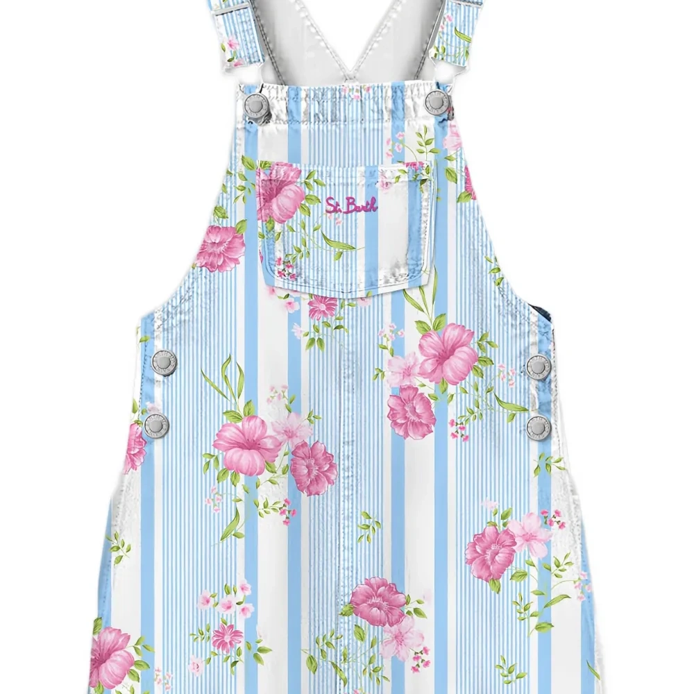 Платье Tecla в полоску с цветочным принтом