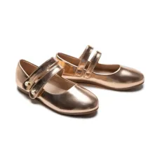 балетки с эффектом металлик