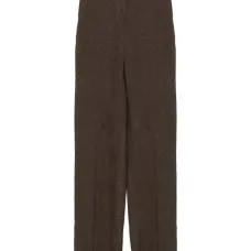 Льняные брюки с завышенной талией