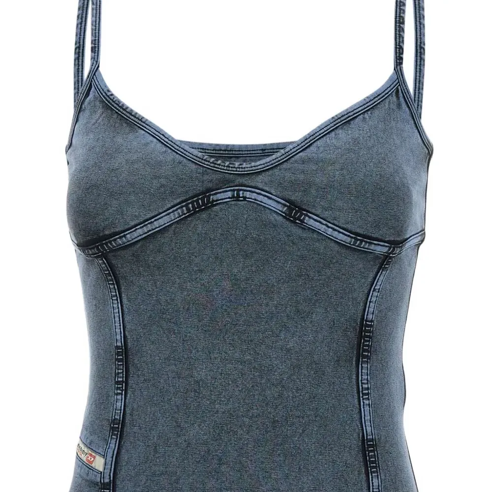 джинсовый топ-корсет