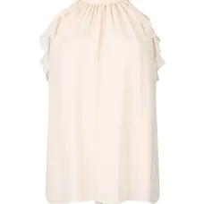 топ с вырезом халтер и оборками