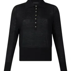 Свитер поло в рубчик