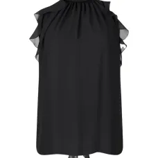 топ с оборками и вырезом халтер