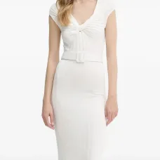 Платье миди с драпировкой