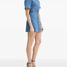 Платье-рубашка мини с поясом Платье-рубашка мини с поясом