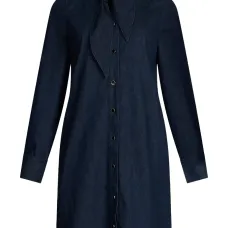 джинсовое платье-рубашка