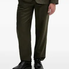 Прямые брюки с эластичным поясом