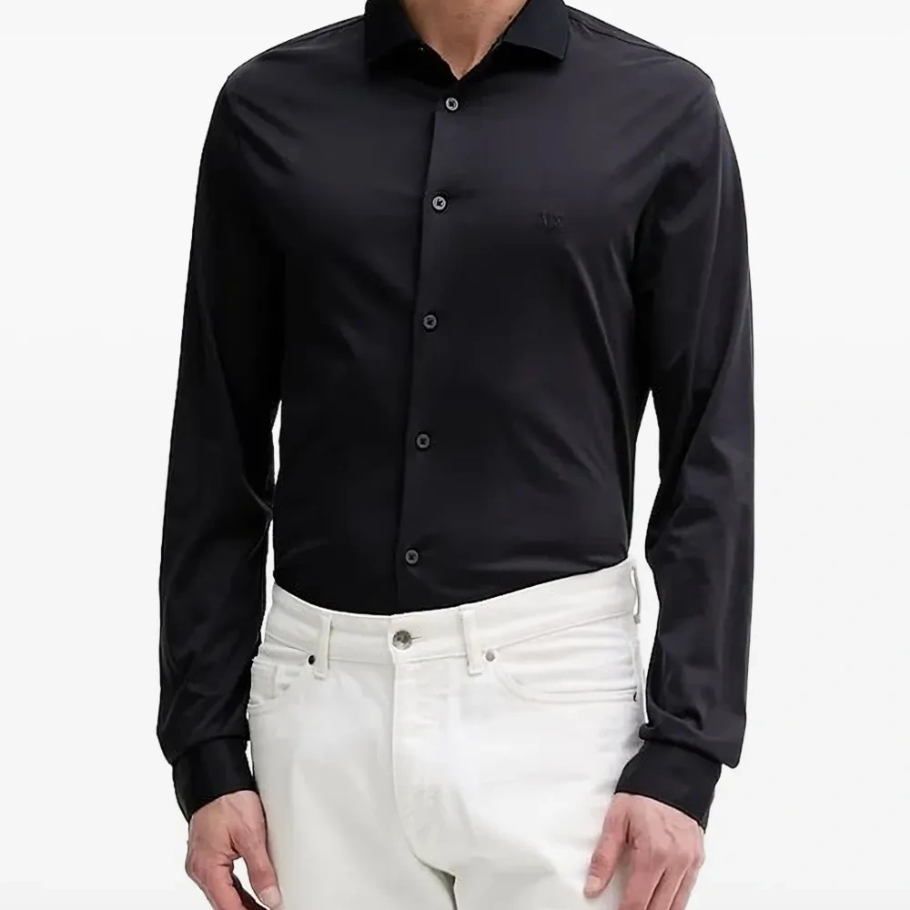 Рубашка с длинными рукавами и логотипом