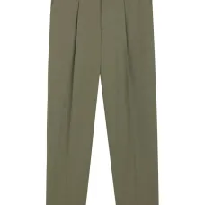 зауженные брюки со складками